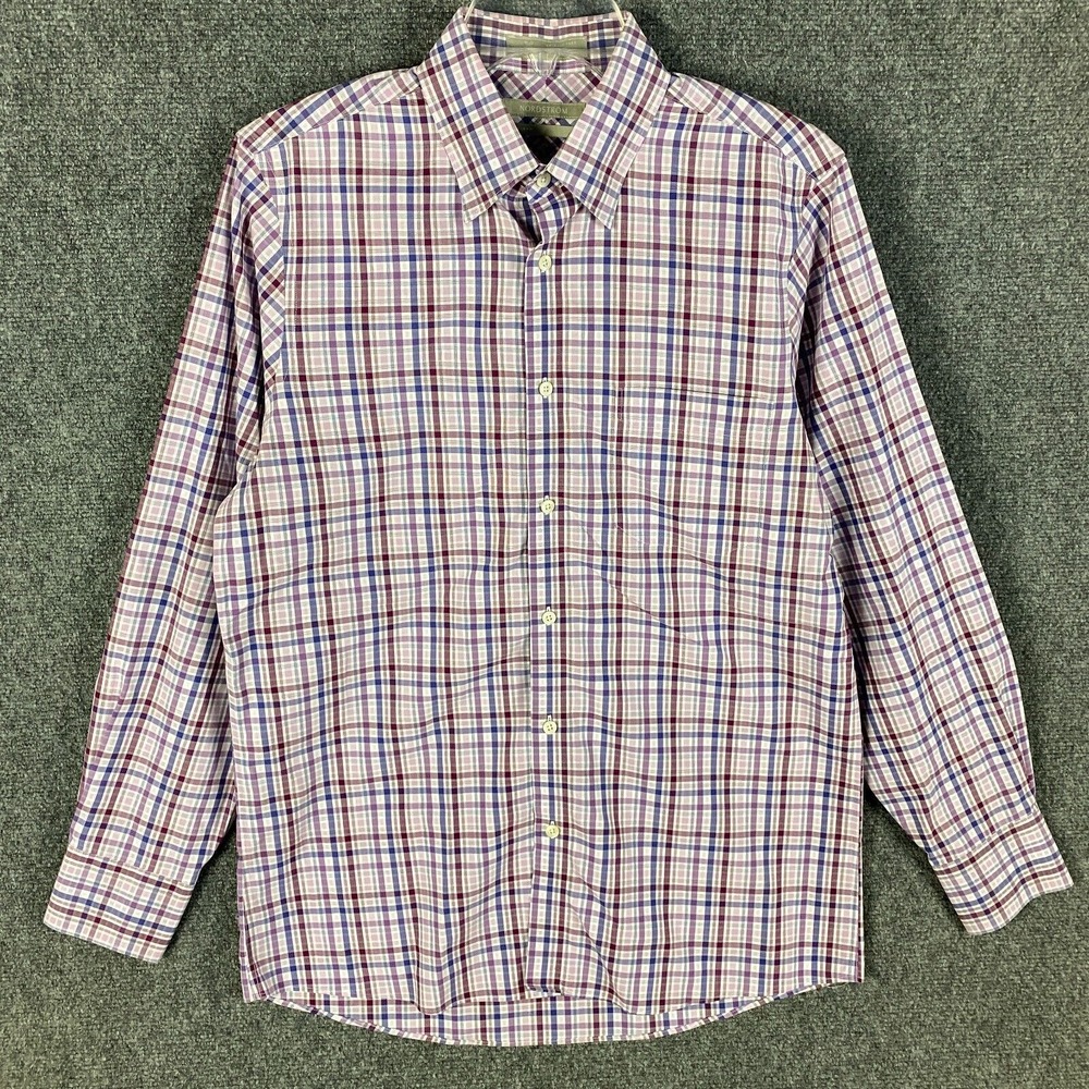 Nordstrom Button Down Shirt Men's Medium Regular Fit Long Sleeve 100% Cotton M